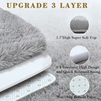 Area Rugs 10x14 Living Room, Shaggy Carpet Soft Plush Furry Bedside Rug Large - Image 4