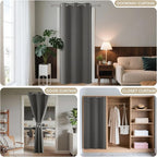 Joydeco Blackout Door Curtain for Doorway Privacy 96 Inches Long, Grommet - Image 4