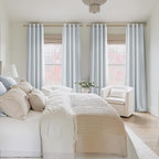 NICETOWN Room Darkening Draperies Curtains Panels, 2 Panels Greyish White W52 x - Image 8