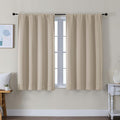 Simplebrand Ava Biscotti Beige Short Blackout Curtains by Simplebrand