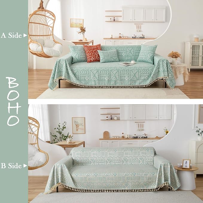 HANDONTIME Farmhouse Sofa Covers - Image 2