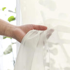OVZME Ivory Sheer Curtains 84 Inch Length 2 Panels - Image 2