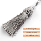 Fenghuangwu Curtain Tiebacks Handmade Decorative Curtain Holdbacks Rope - Image 3