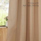 NICETOWN Rustic Linen 102 inch Long Curtains - Image 4