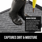 GORILLA GRIP 100% Waterproof All-Season WeatherMAX Doormat, Durable Natural - Image 5