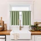 RYB HOME 100% Blackout Basement Curtains 24 inches Long, Heat & UV Blocking by RYBHOME