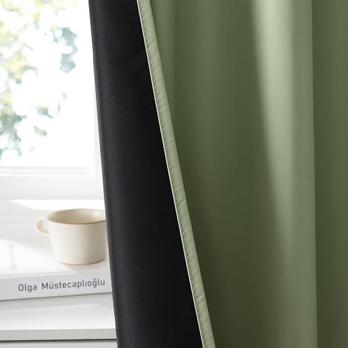 RYB HOME Bedroom Blackout Curtains 84 inches Long, 100% Blackout Thermal - Image 3