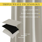 NICETOWN Room Darkening Draperies Curtain Panels - Image 3