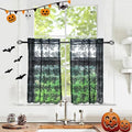 YJ YANJUN Vintage Lace Curtains 24 inch Length Set of 2 Victorian Gothic Short by YJYANJUN