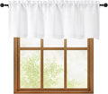 OWENIE White Valances for Windows 1 Pcs 18 Inch Length, Light Filtering by OWENIE