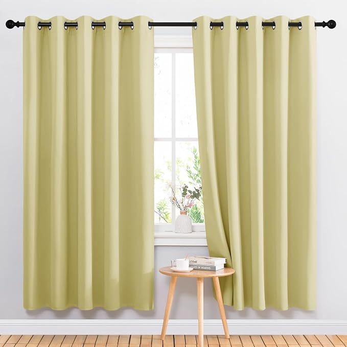 NICETOWN Bedroom Curtains Blackout Drapery Panels, 2 Panels, 70 x 72 inches by NICETOWN