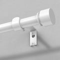 Modern White Curtain Rods for Windows 30 to 56 Inch, Decorative Drapery Rods by OLV