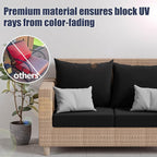 8Pcs Stretch Patio Cushion Covers, Outdoor Couch & Sofa Replacement Slipcovers - Image 3