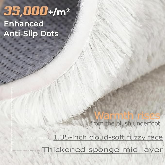 6x9 Area Rug for Living Room: Fluffy Shag Soft Washable Rugs Large Fuzzy Plush - Image 4
