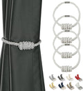 BEL AVENIR Magnetic Curtain Tiebacks, Decorative Drapery Holdbacks Modern Woven by BELAVENIR