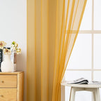 MIULEE 2 Panels Solid Color Sheer Window Curtains Elegant Window Voile Fall - Image 5