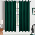 Yakamok 63 Inch Long Dark Green Blackout Curtains Room Darkening Thermal by Yakamok