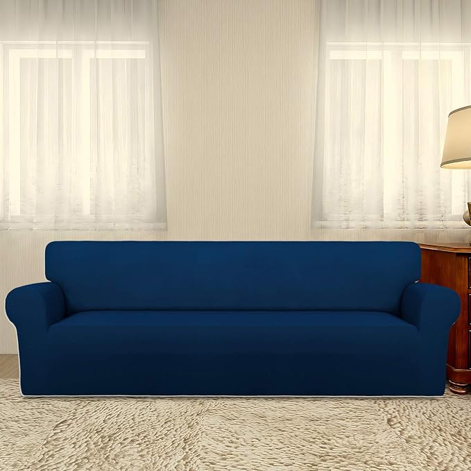 PureFit Super Stretch 4 Seater Sofa Slipcover – Spandex Non Slip Soft Couch - Image 2
