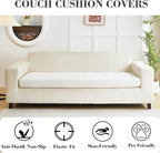 Couch Covers for 3 Cushion Sofa Pet Friendly Couch Cushion Covers Universal - Image 3