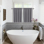 DWCN Grey Blackout Curtains for Half Window, Thermal Insulated Energy Saving - Image 2