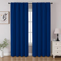 CUCRAF Royal Blue Blackout Curtains 84 inch Length 2 Panels Set, Rod Pocket by CUCRAF