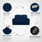 PureFit Super Stretch Loveseat Recliner Sofa Couch Cover - Image 3