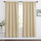 RYB HOME Extra Wide Curtains for Bedroom Living Room 72 inches Long, Thermal by RYBHOME