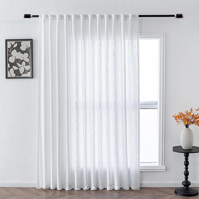 MYSKY HOME Patio White Curtains by MYSKYHOME