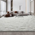 Deerhoo Large Shag Area Rugs 10 x 14, Tie-Dyed Plush Fuzzy Rug by Deerhoo