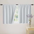 RYB HOME White 100% Blackout Curtains, Short Thermal Insulated Heat & UV by RYBHOME