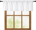 OWENIE White Valances for Windows 1 Pcs, Light Filtering Textured Farmhouse by OWENIE