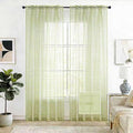 SpaceDresser Check Sheer Curtains 72 Inches 2 Panels Set, Rod Pocket Plaid by SpaceDresser