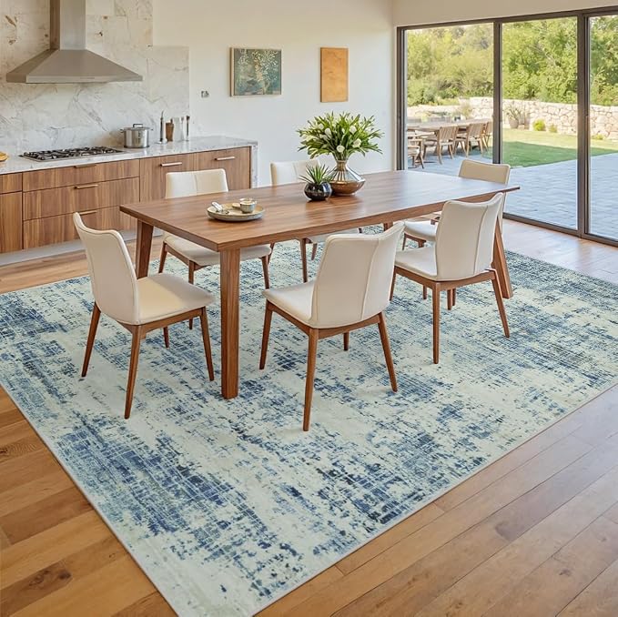 8x10 Area Rugs for Living Room Washable Rug: Anti-Skid Abstract Modern Living - Image 7
