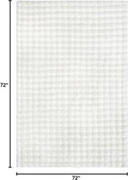 nuLOOM Jeni Off-White, Solid Faux Rabbit, Fluffy and Cozy, High Traffic - Image 2