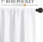 RYB HOME Privacy Bathroom Window Curtains, Short Thermal Insulated Heat - Image 2