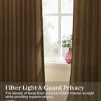 Pinch Pleated Linen Curtains 84 Inch Length 2 Panels Set, Light Filtering Linen - Image 2