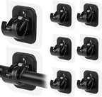 Codoule 8PCS No Drill Curtain Rod Brackets No Drilling Self Adhesive Curtain by Codoule