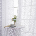 Chyhomenyc White Sheer Curtains 72 Inches Long 2 Panels Set, Light Filtering by Chyhomenyc