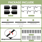5/8” Diameter Curtain Rods 30-120 Inch, - Image 3