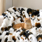 Cozy Bliss Cow Print Faux Fur Throw Blanket - Image 7