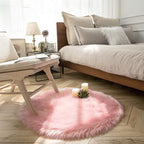 Ashler Faux Fur Rug, Soft 3x3 Ft Round Sheepskin, Fuzzy Machine Washable Carpet - Image 2