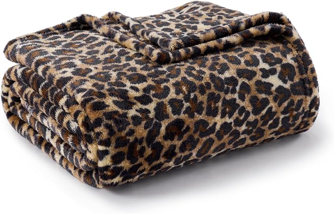 BEDELITE Fleece Blanke for Couch & Bed Leopard Print Throw Blanket – Soft - Image 9