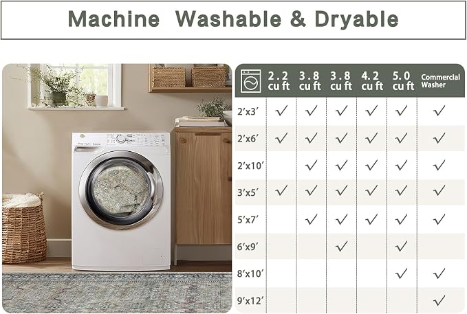 Washable Rugs 8x10 Area Rugs for Living Room, Rugs for Bedroom, Large Carpets - Image 9