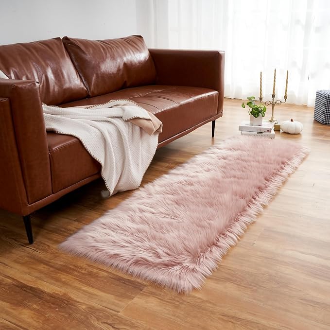 Arbosofe Ultra Soft Faux Fur Rug, Area Rugs, Kids Room Decor, 2 x 6 Feet - Image 2