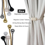 4 Pack Magnetic Curtain Tiebacks Modern Handmade Rope Curtain Tie Backs - Image 7