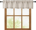 OWENIE Linen Valances for Windows 1 Pcs, Light Filtering Textured Farmhouse by OWENIE