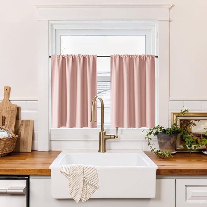 RYB HOME 100% Blackout Short Curtains by RYBHOME