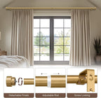 Lootkell 2 Pack Modern Gold Curtain Rods - Image 4