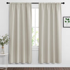 RYB HOME Curtains for Bedroom Living Room 63 inches Long, Thermal Insulated by RYBHOME