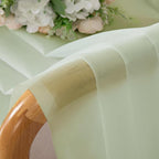 Lecloud Light Green Sheer Curtains 63 Inch Length 2 Panels Set, Elegant Voile - Image 9